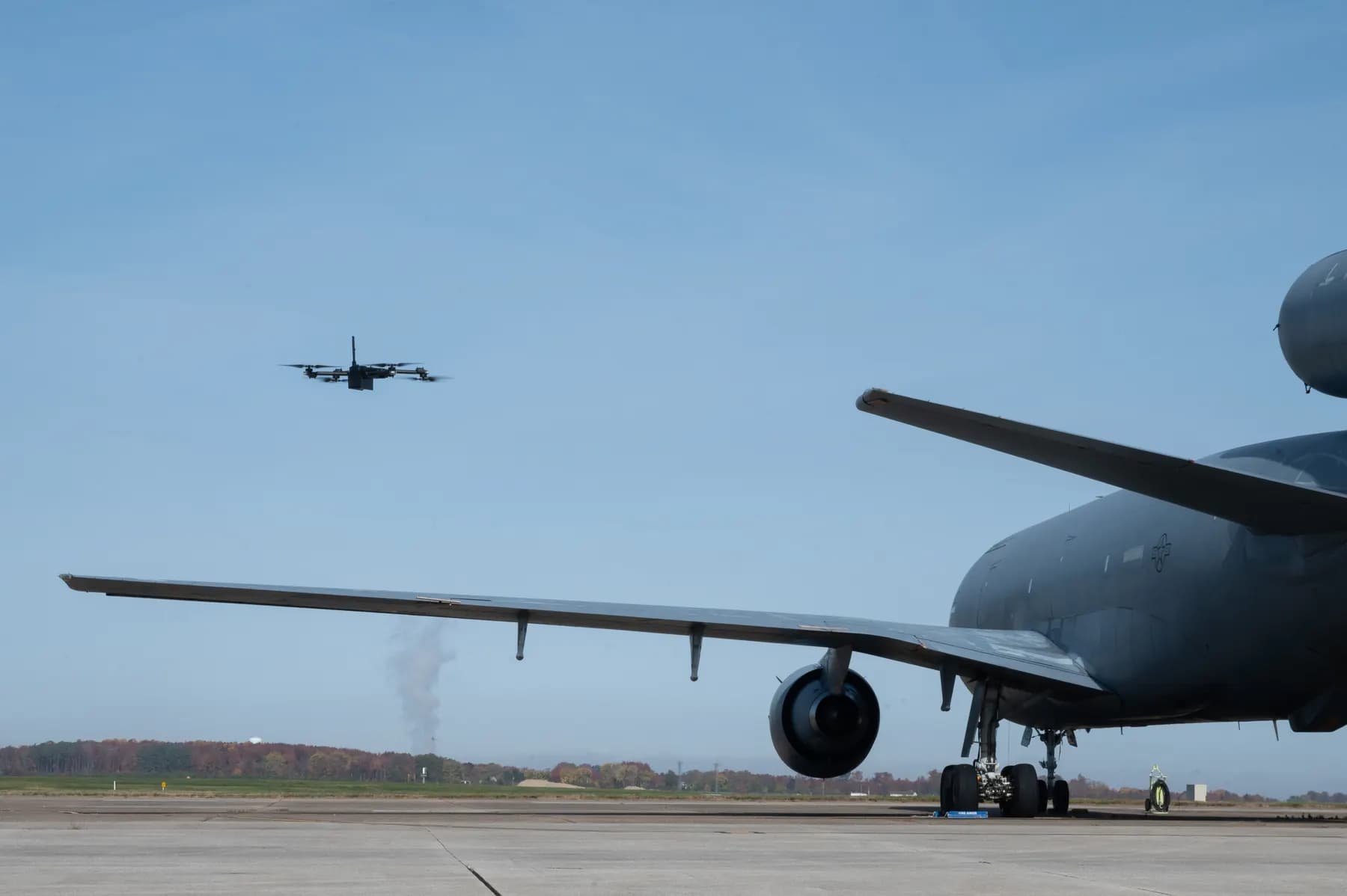 Real tactical drone inspection visual