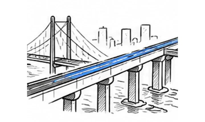 Infrastructure bridge illustration