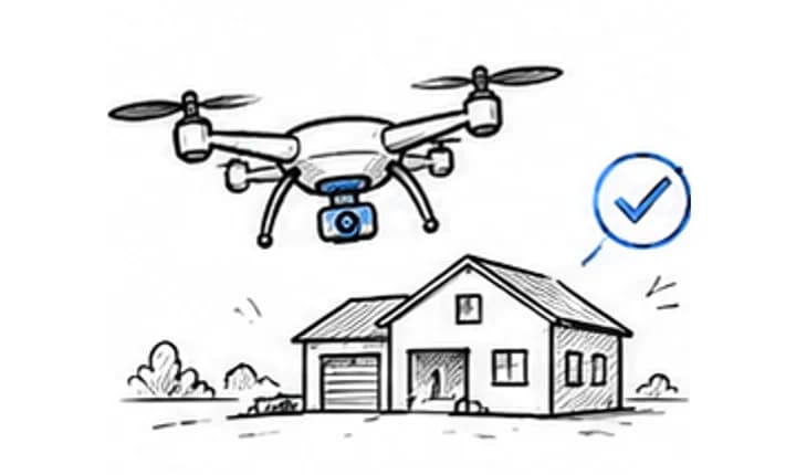 Drone inspection illustration