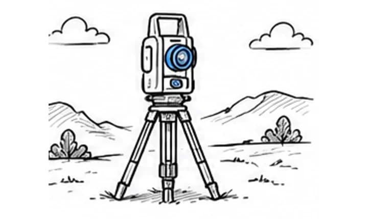 Surveying equipment illustration