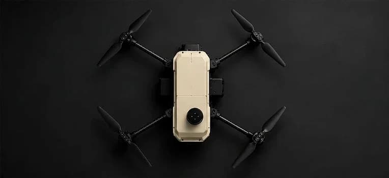 Saksham RTK mapping drone seen from above