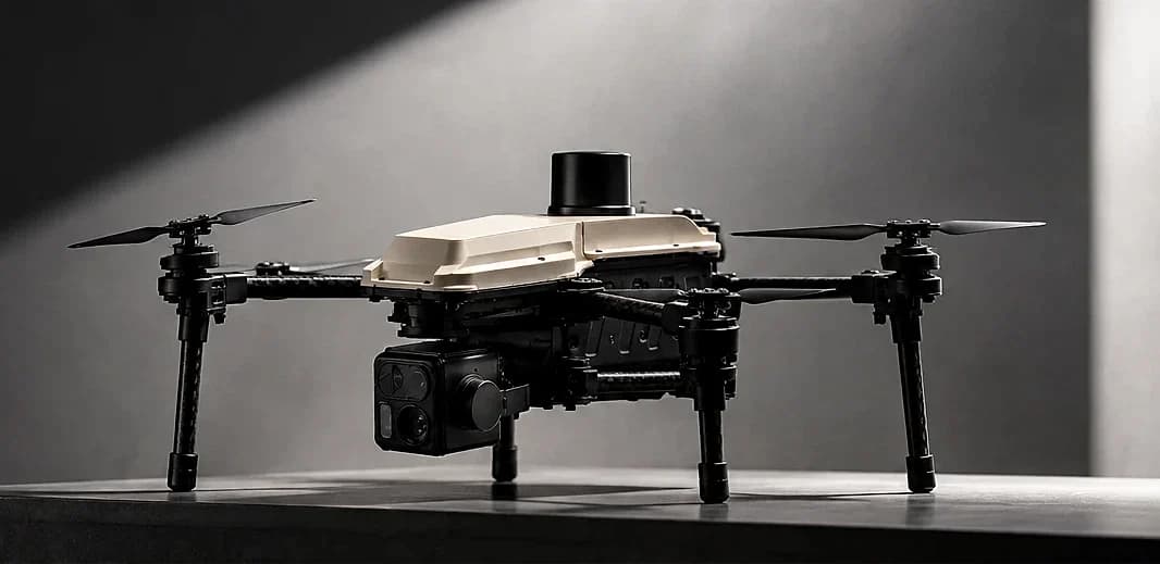 Saksham inspection drone with zoom and thermal gimbal